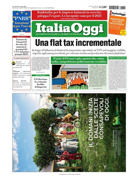 Italia oggi : quotidiano di economia finanza e politica